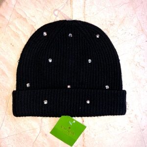 Kate Spade Bedazzled Beanie for Women NEW in Black